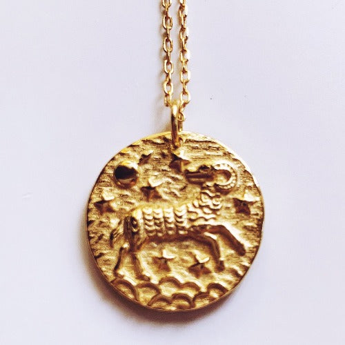 Aries Coin Necklace Cristalore